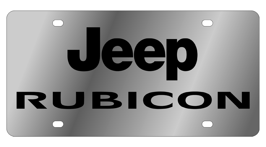 Jeep Rubicon Stainless Steel License Plate