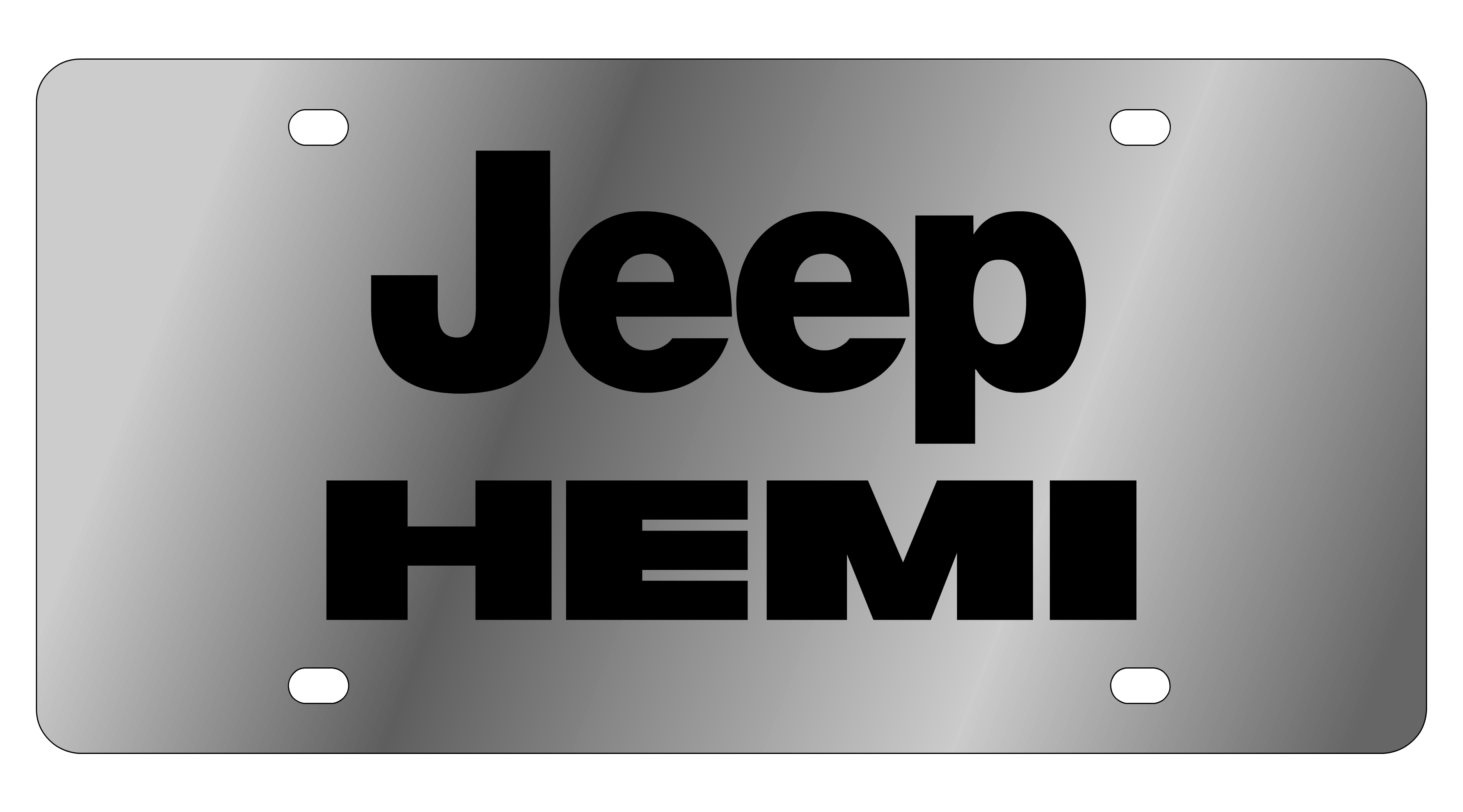 Jeep HEMI Stainless Steel License Plate