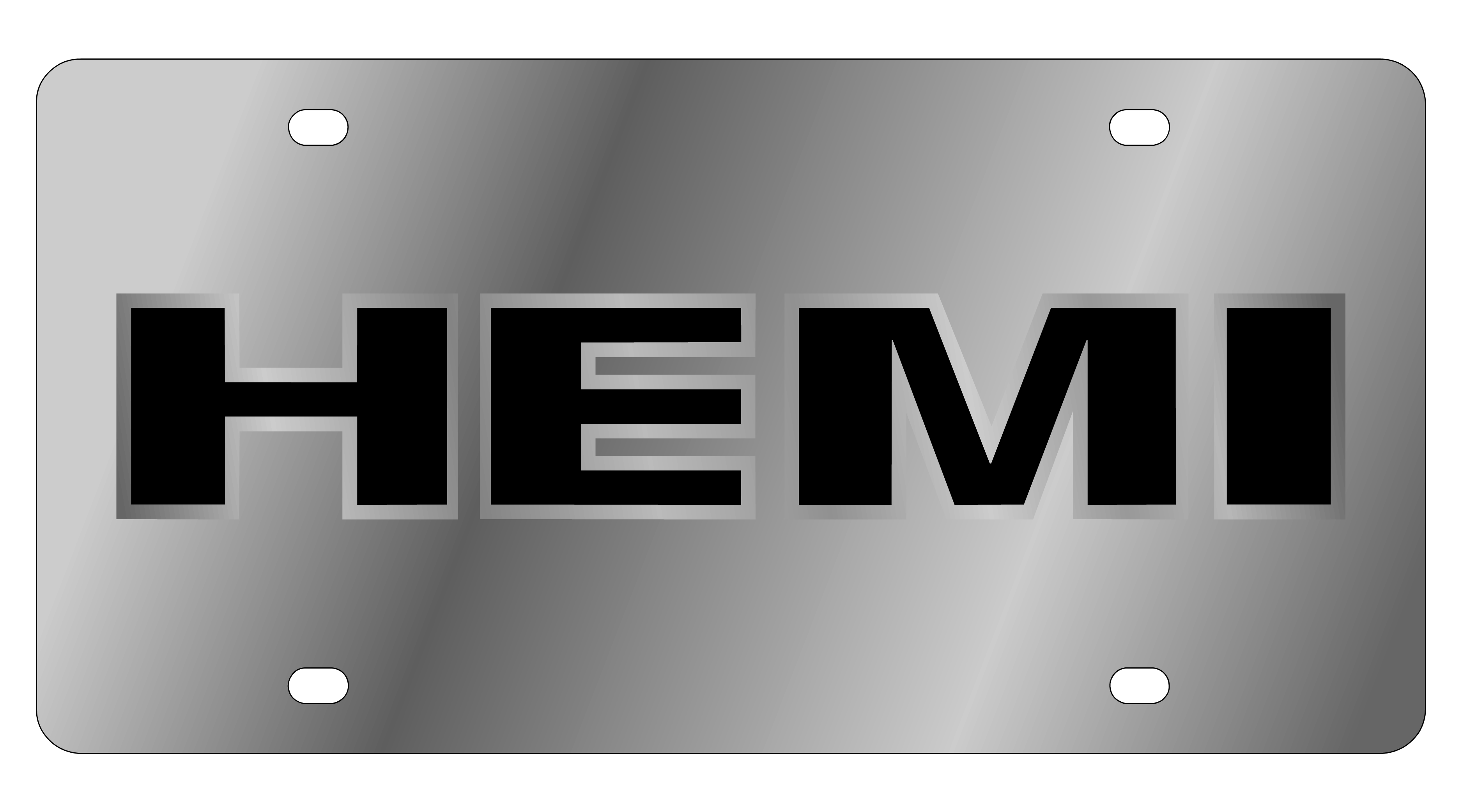 Mopar HEMI Stainless Steel license Plate