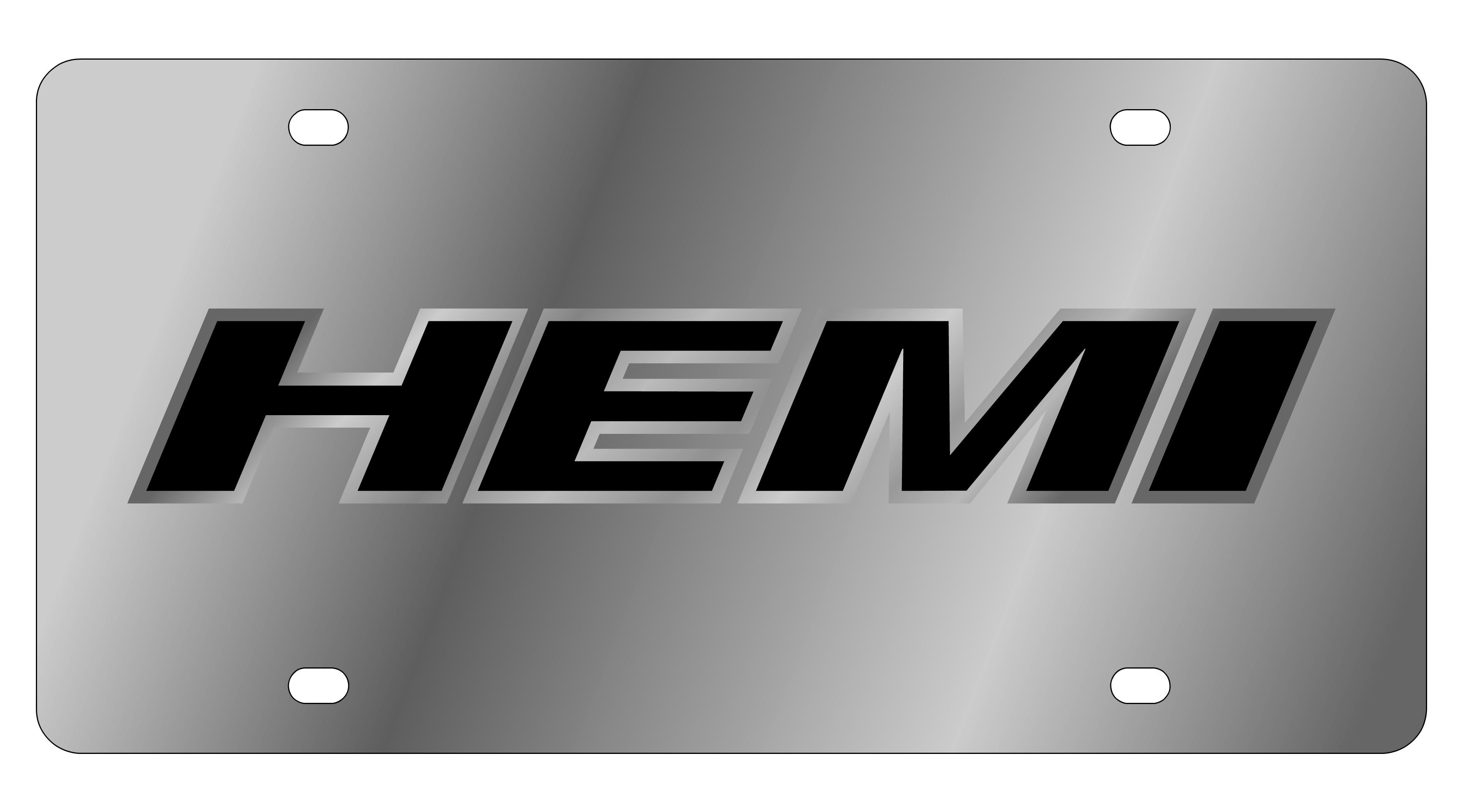 a metal plate with the word hemi on it