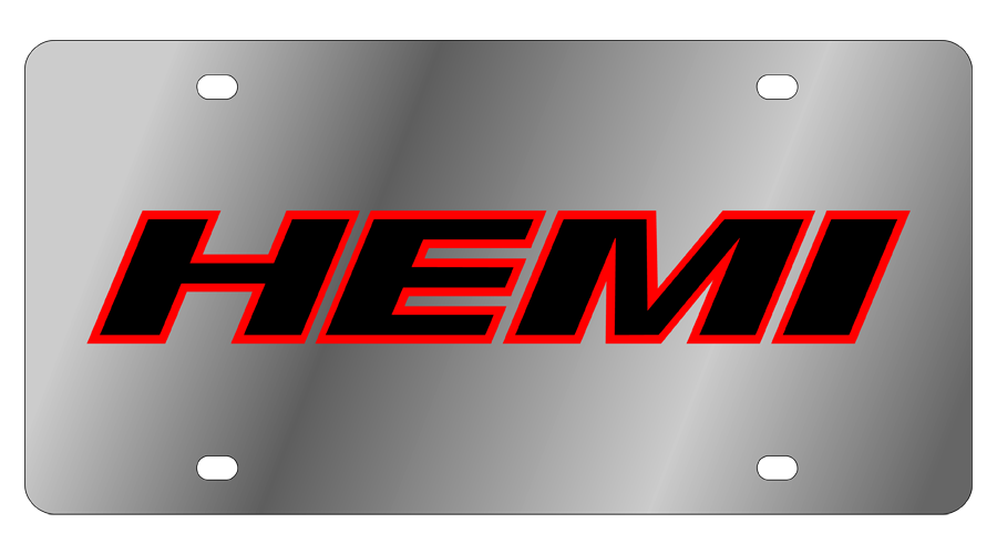 Dodge HEMI Stainless Steel License Plate