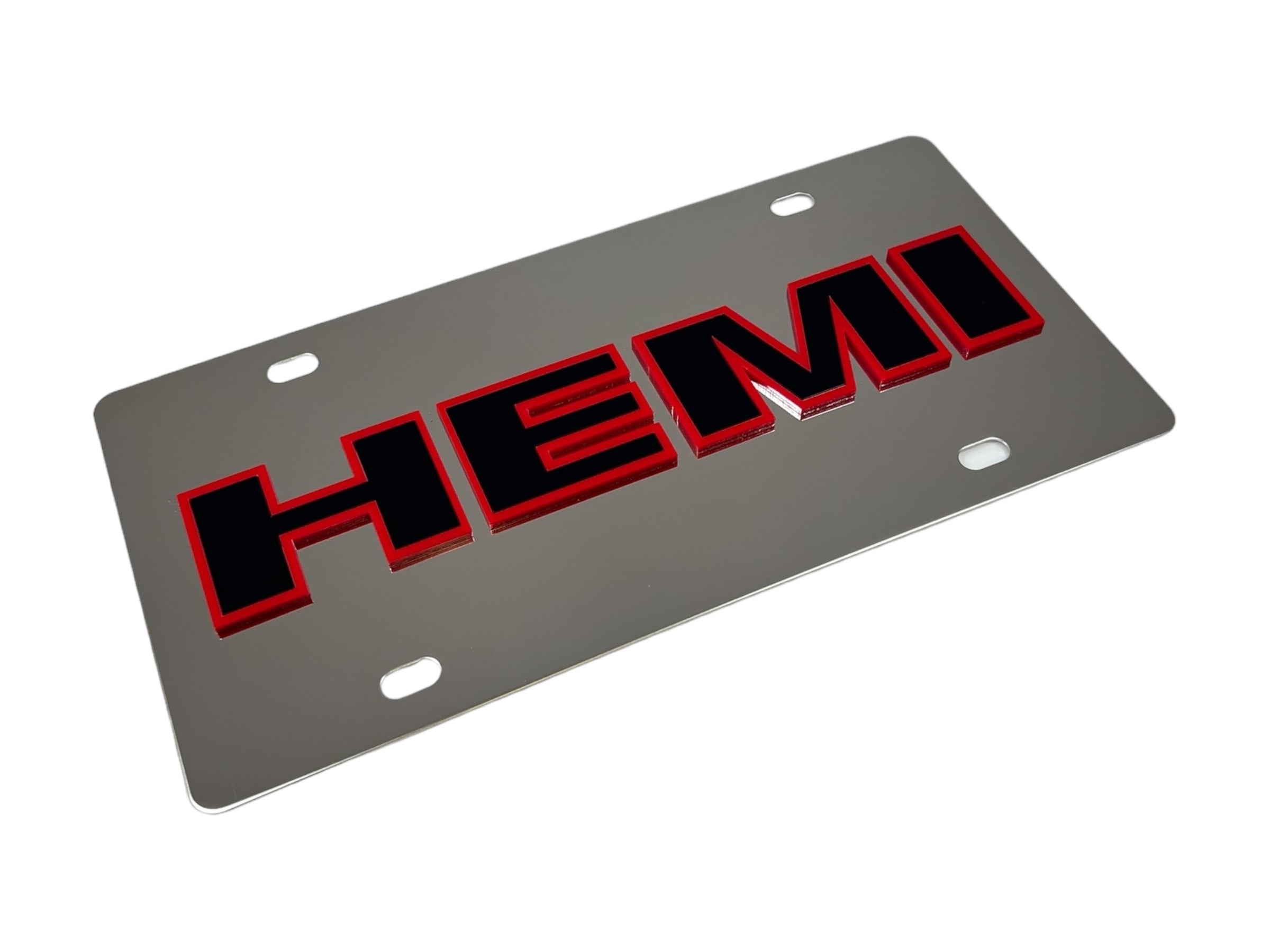 a metal license plate with the word hem on it