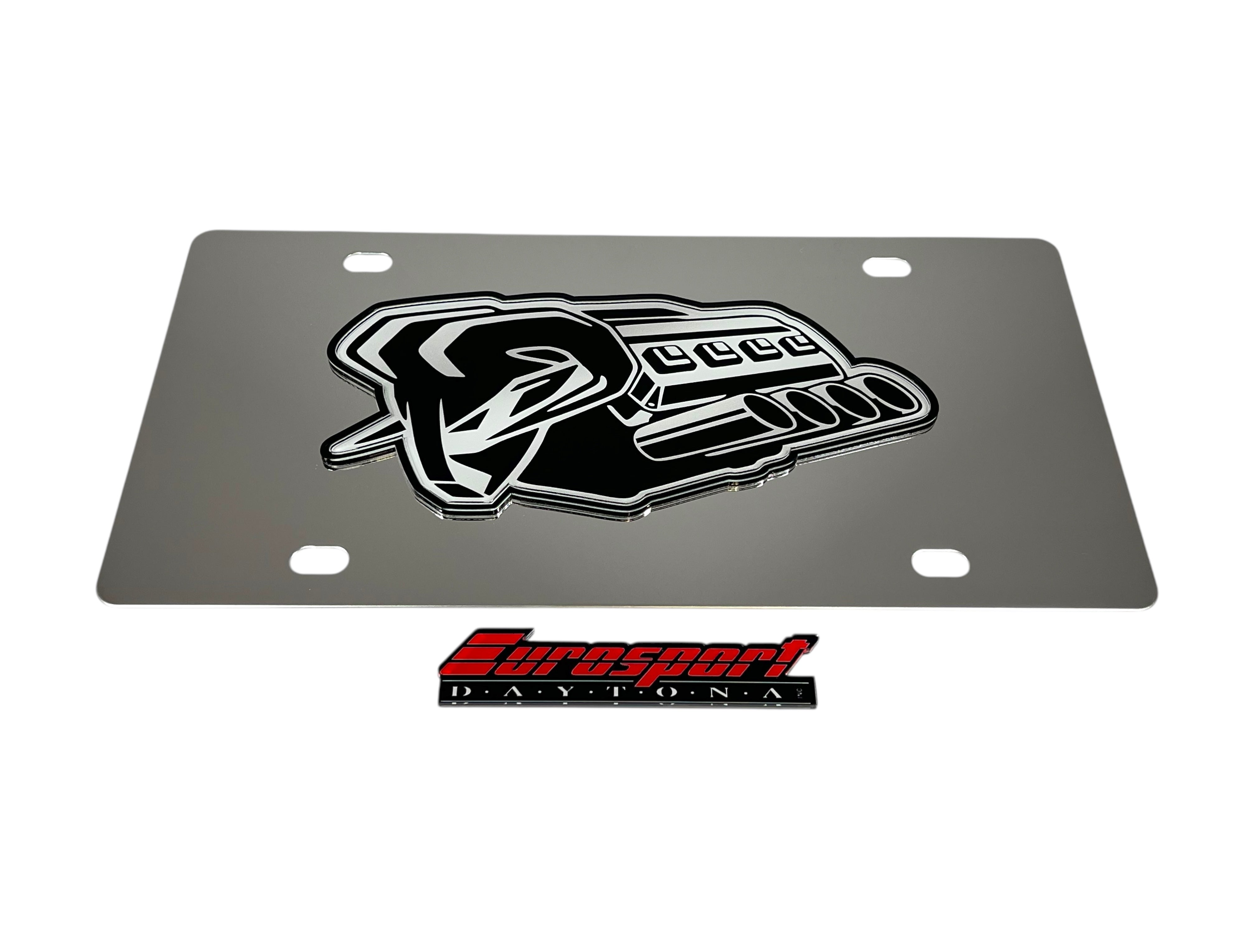 Ram Hemi Badge of Protest Stainless Steel License Plate
