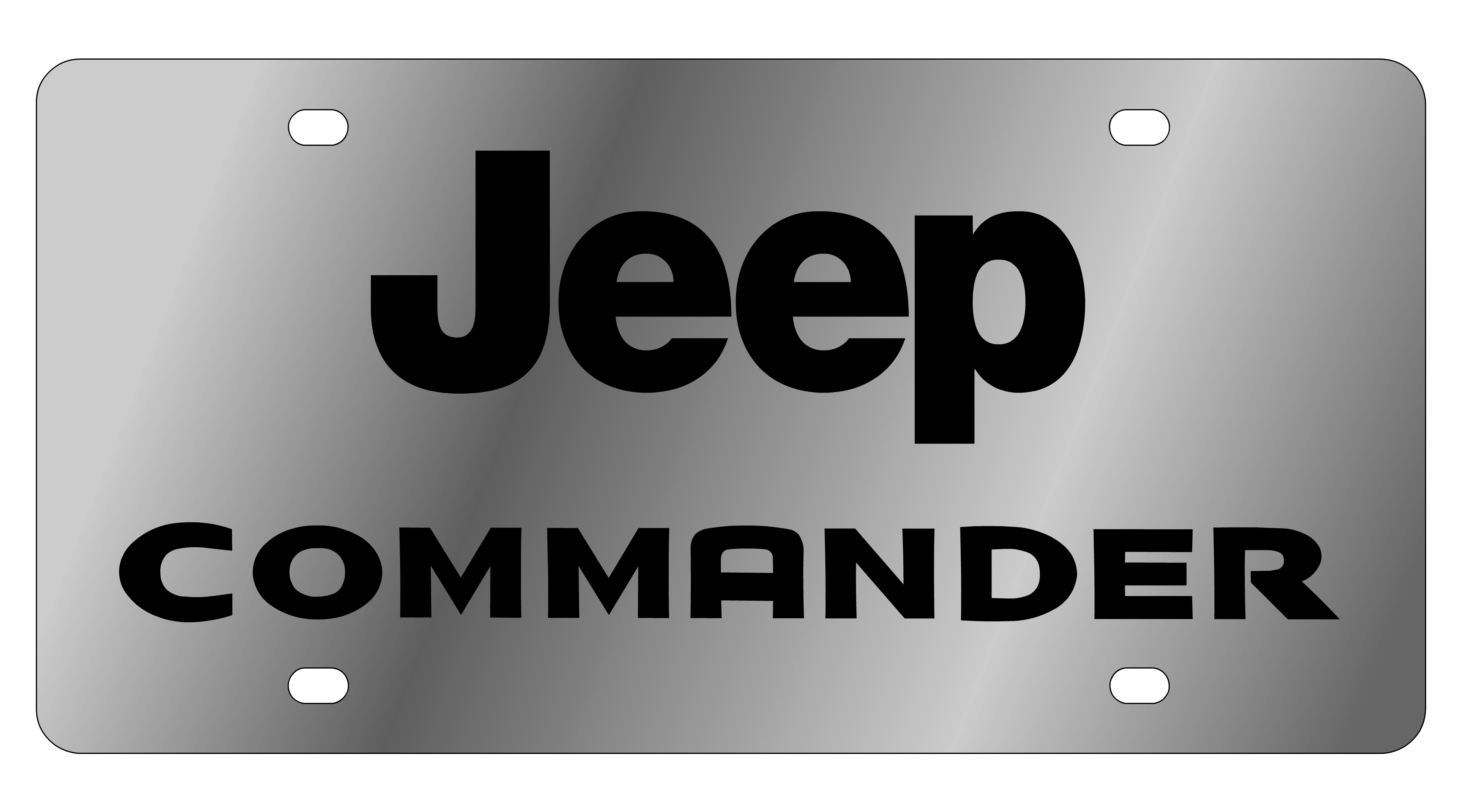 Jeep Commander Stainless Steel License Plate