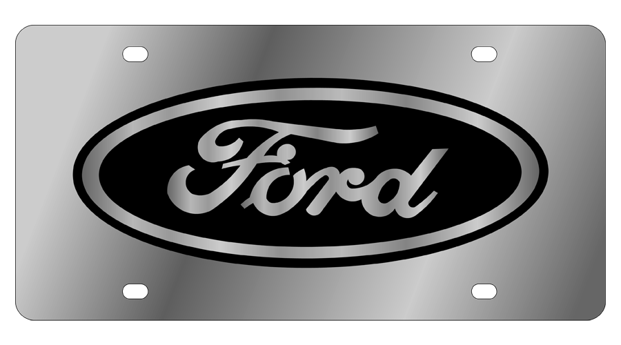 a ford emblem on a metal plate