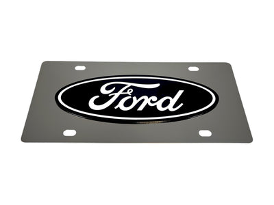 Ford Oval Stainless Steel License Plate