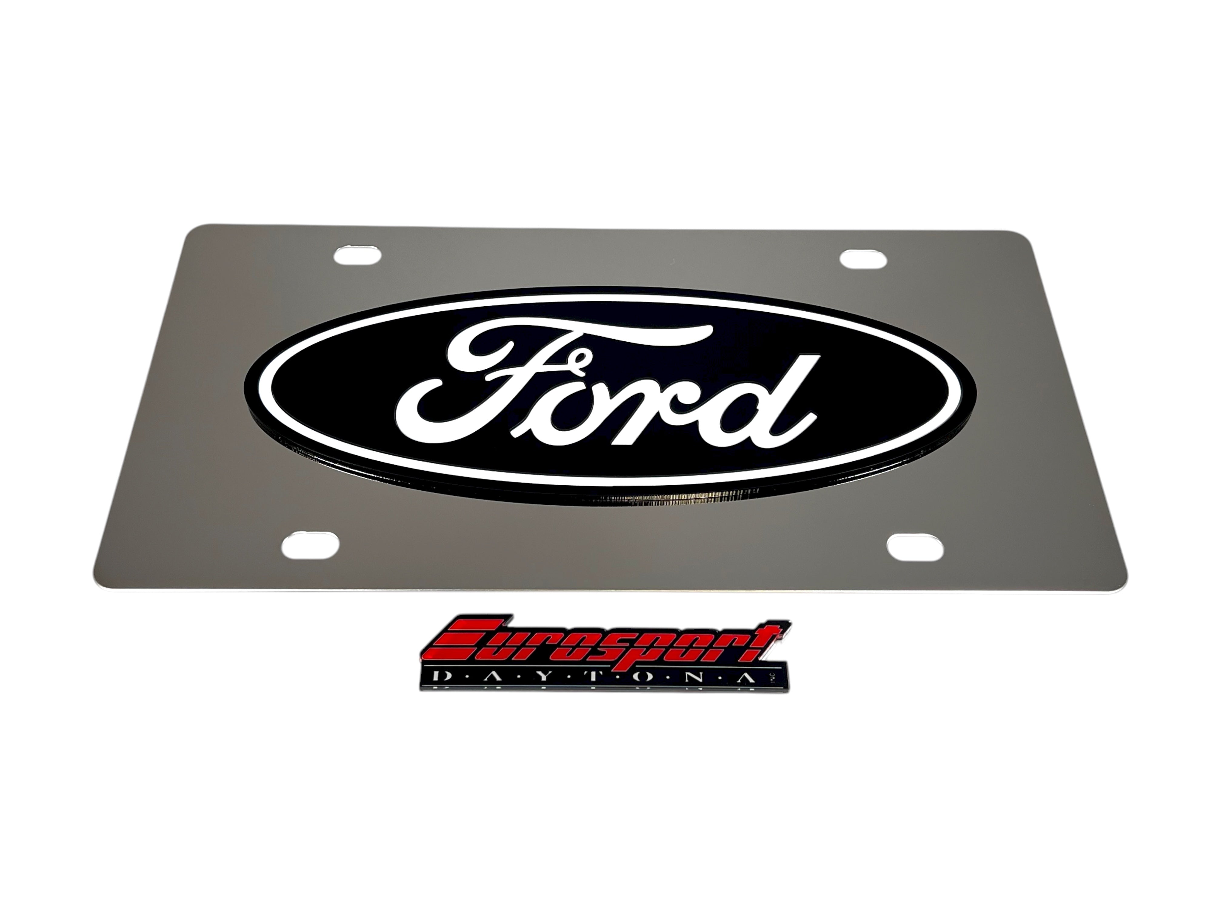 Ford Oval Stainless Steel License Plate