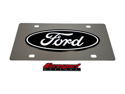 Ford Oval Stainless Steel License Plate