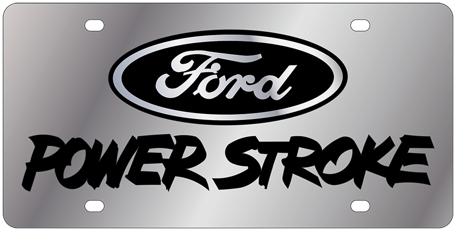 Ford Power Stroke Stainless Steel License Plate