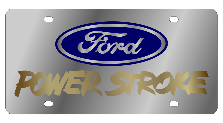 Ford Power Stroke Stainless Steel License Plate