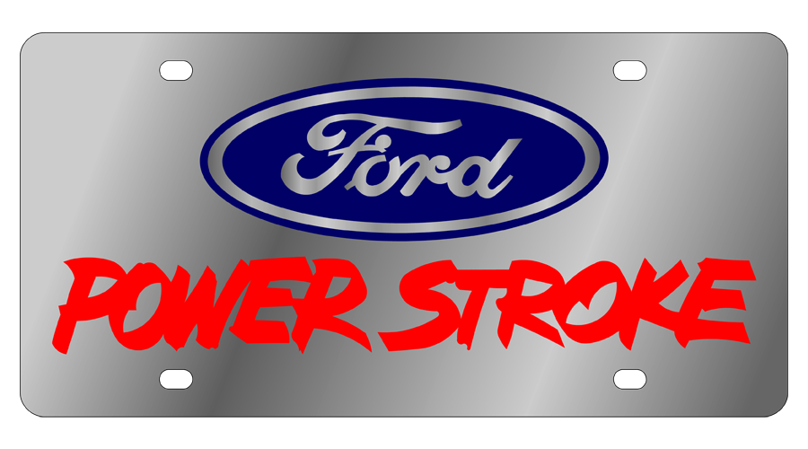 Ford Power Stroke Stainless Steel License Plate