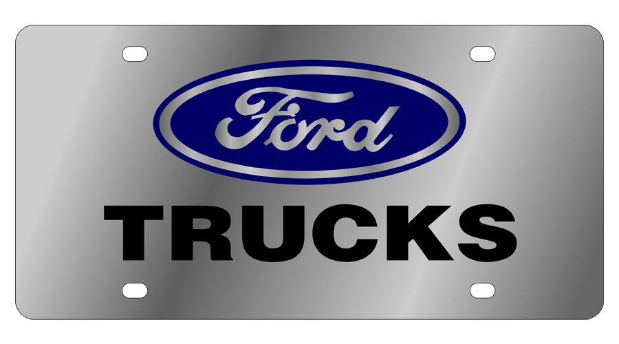 Ford Trucks Stainless Steel License Plate