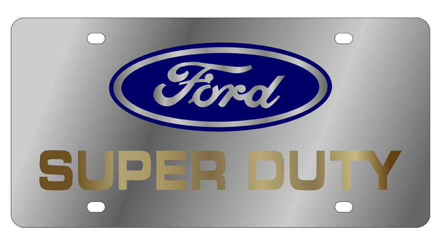 Ford Super Duty Stainless Steel License Plate