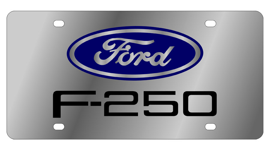 Ford F-250 Stainless Steel License Plate