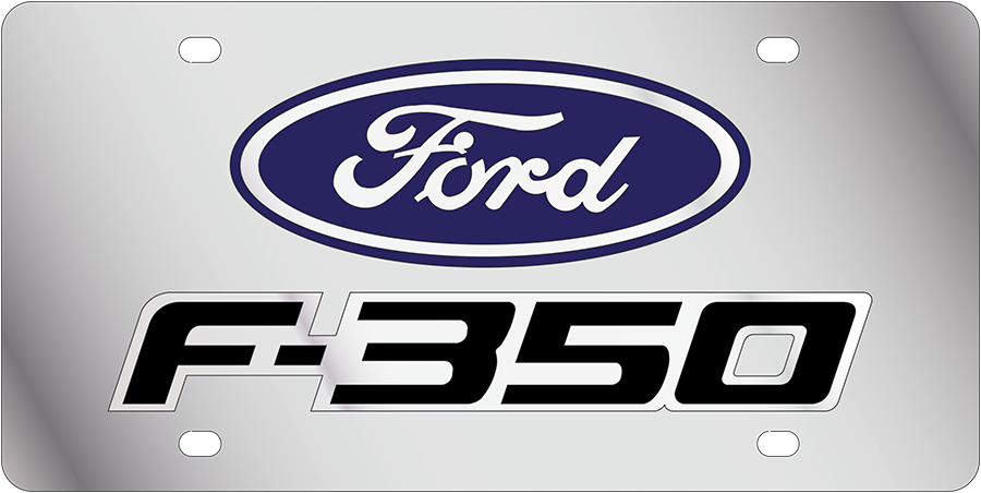 2009 Ford F-350 Stainless Steel License Plate