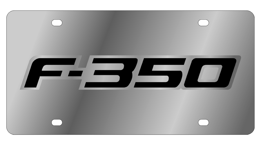 2009 Ford F-350 Stainless Steel License Plate