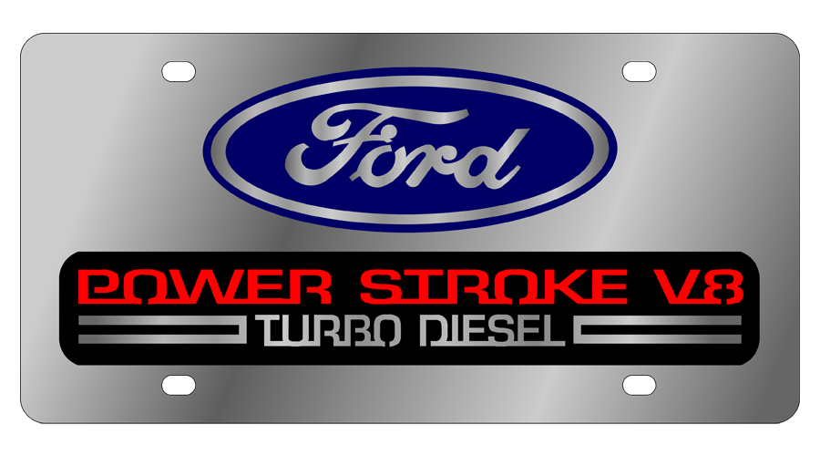 a metal plate with a ford logo on it