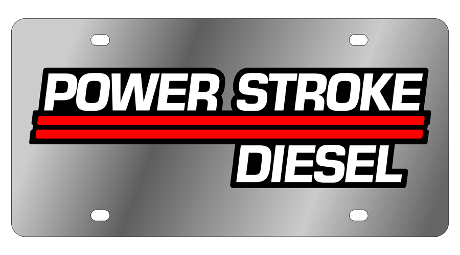 Ford Power Stroke Diesel Stainless Steel License Plate