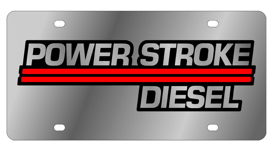 Ford Power Stroke Diesel Stainless Steel License Plate