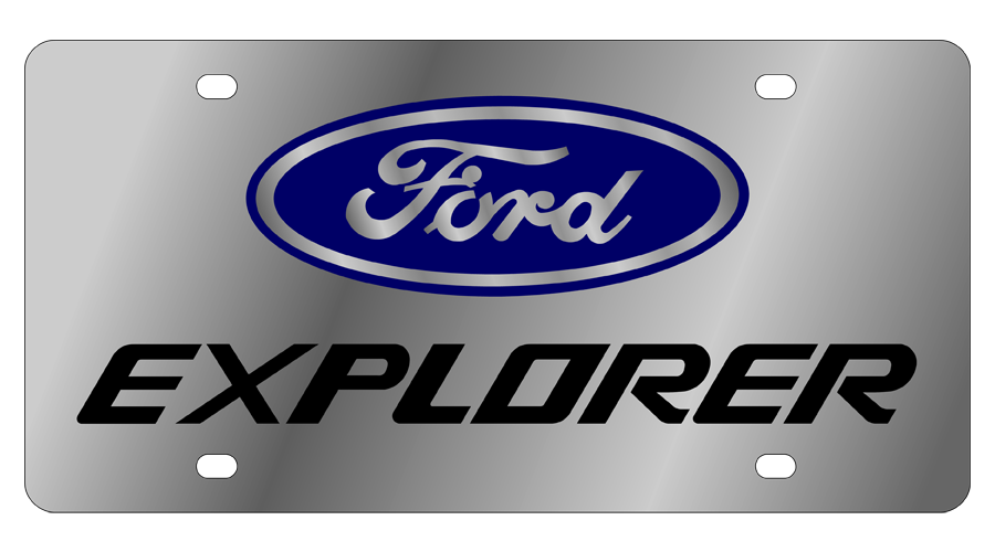 Ford Explorer Stainless Steel License Plate