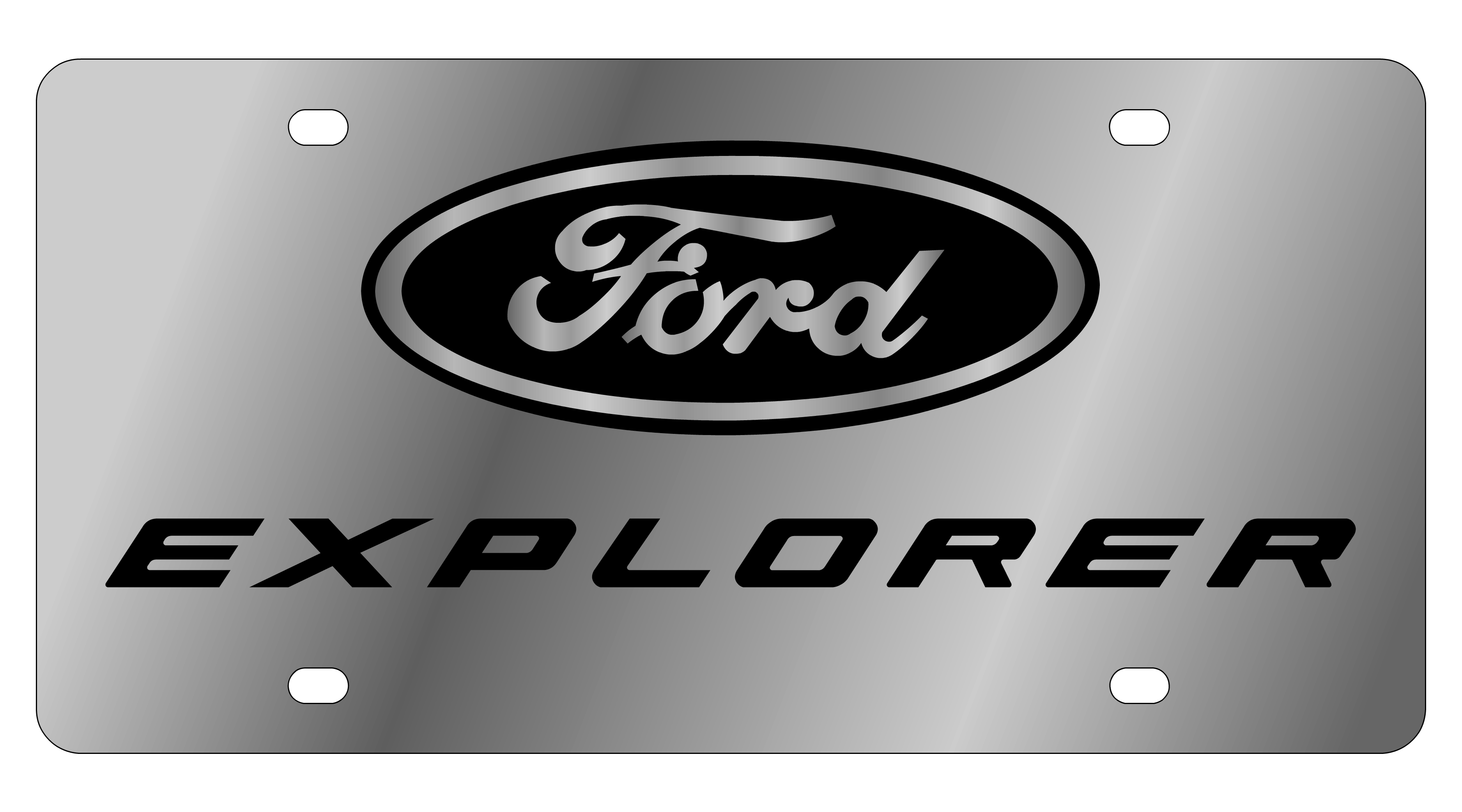 Ford Explorer Stainless Steel License Plate