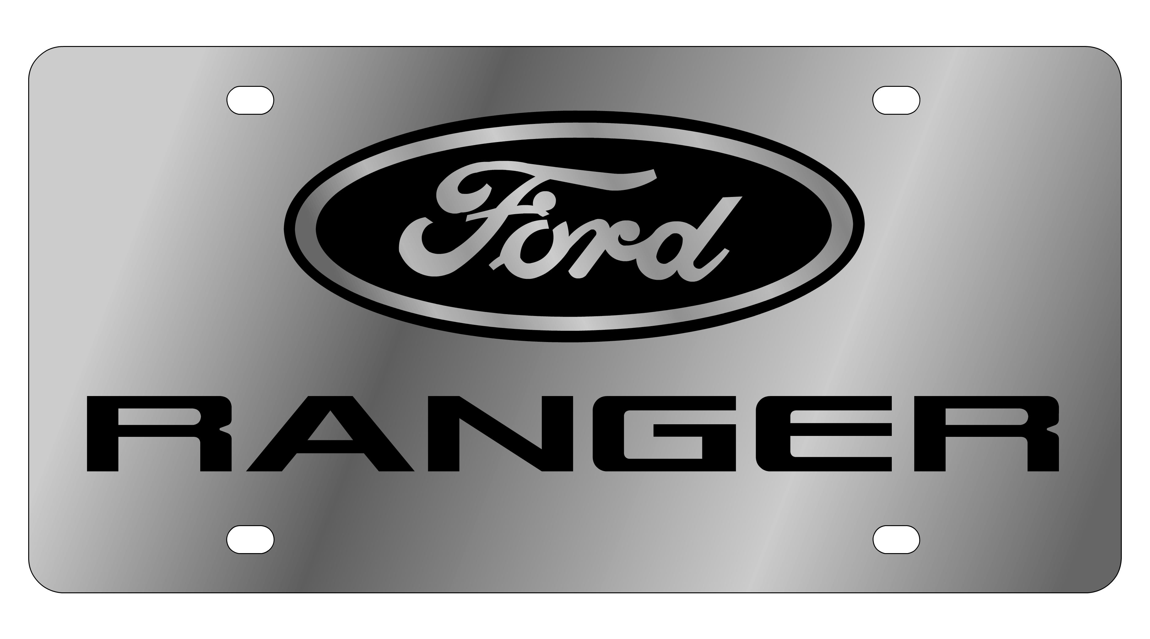 2019 Ford Ranger Stainless Steel License Plate