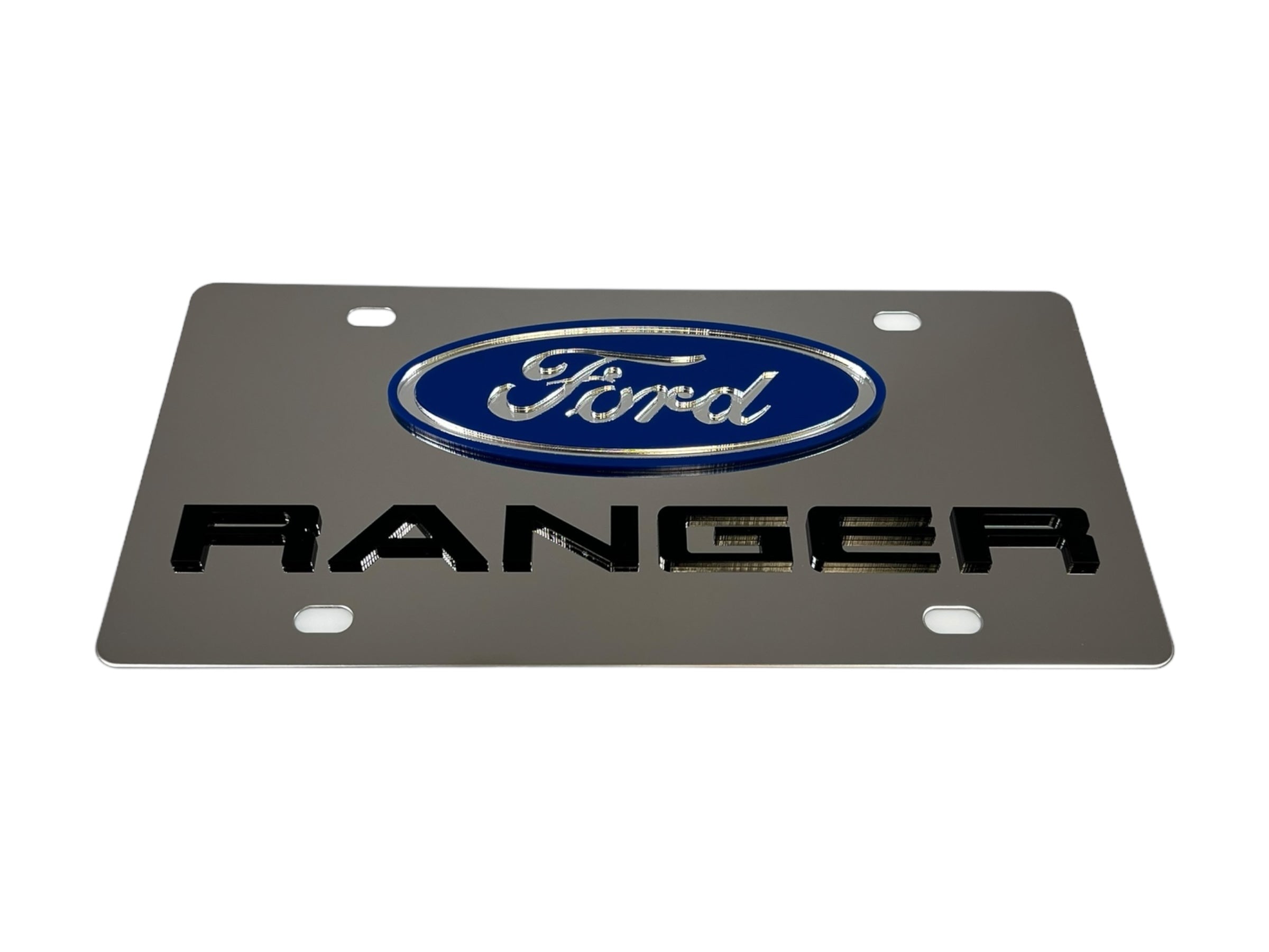 a metal plate with a ford logo on it