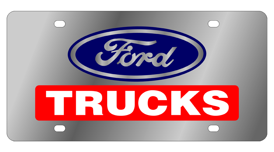 Ford Trucks Stainless Steel License Plate