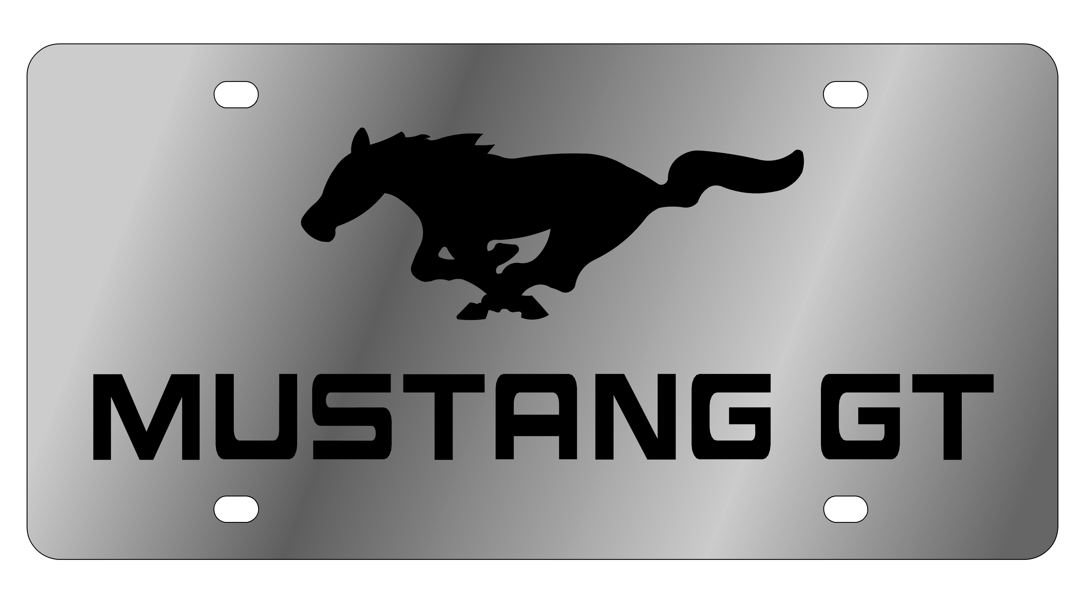 Ford Mustang GT Stainless Steel License Plate