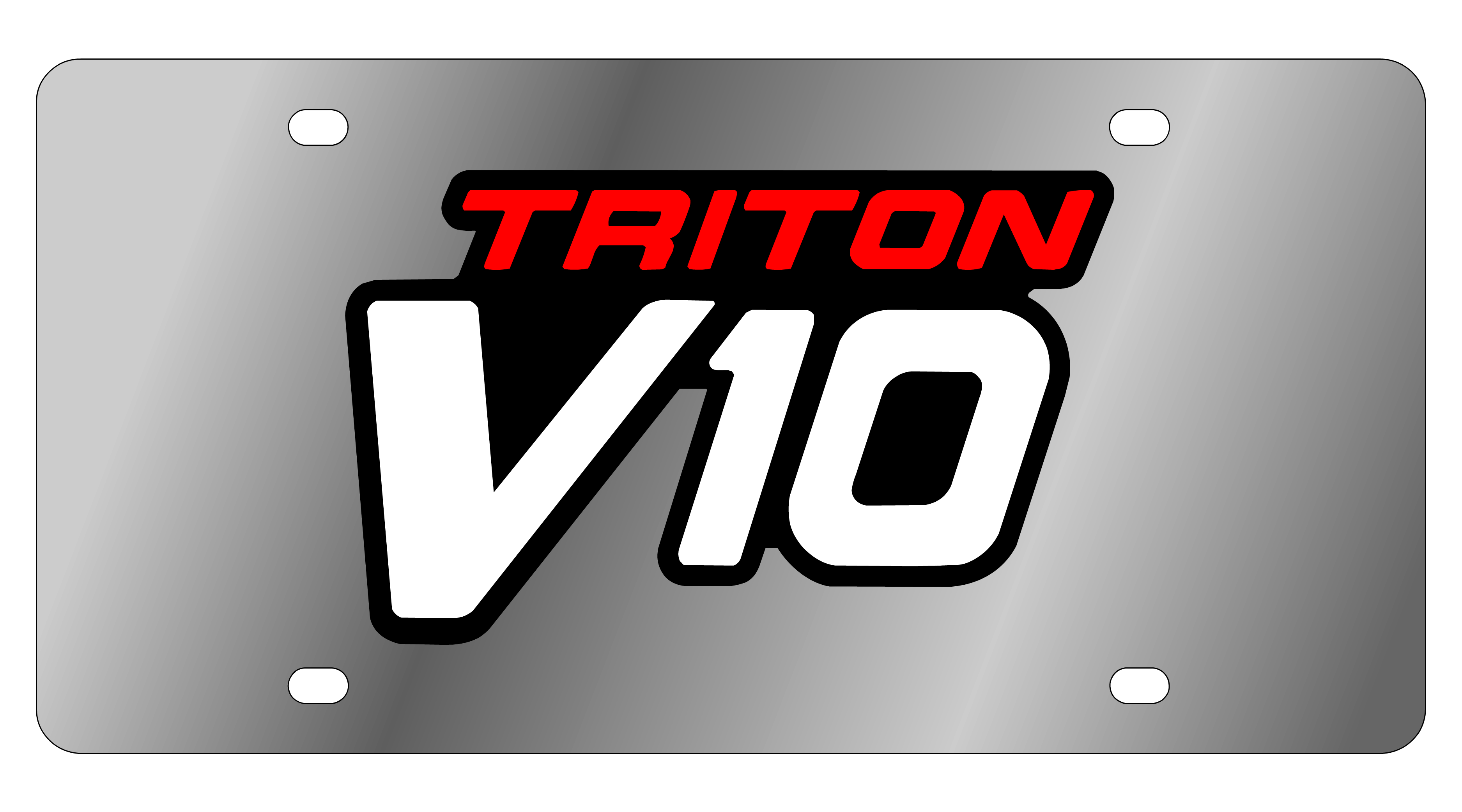 Ford Triton V10 Stainless Steel license Plate