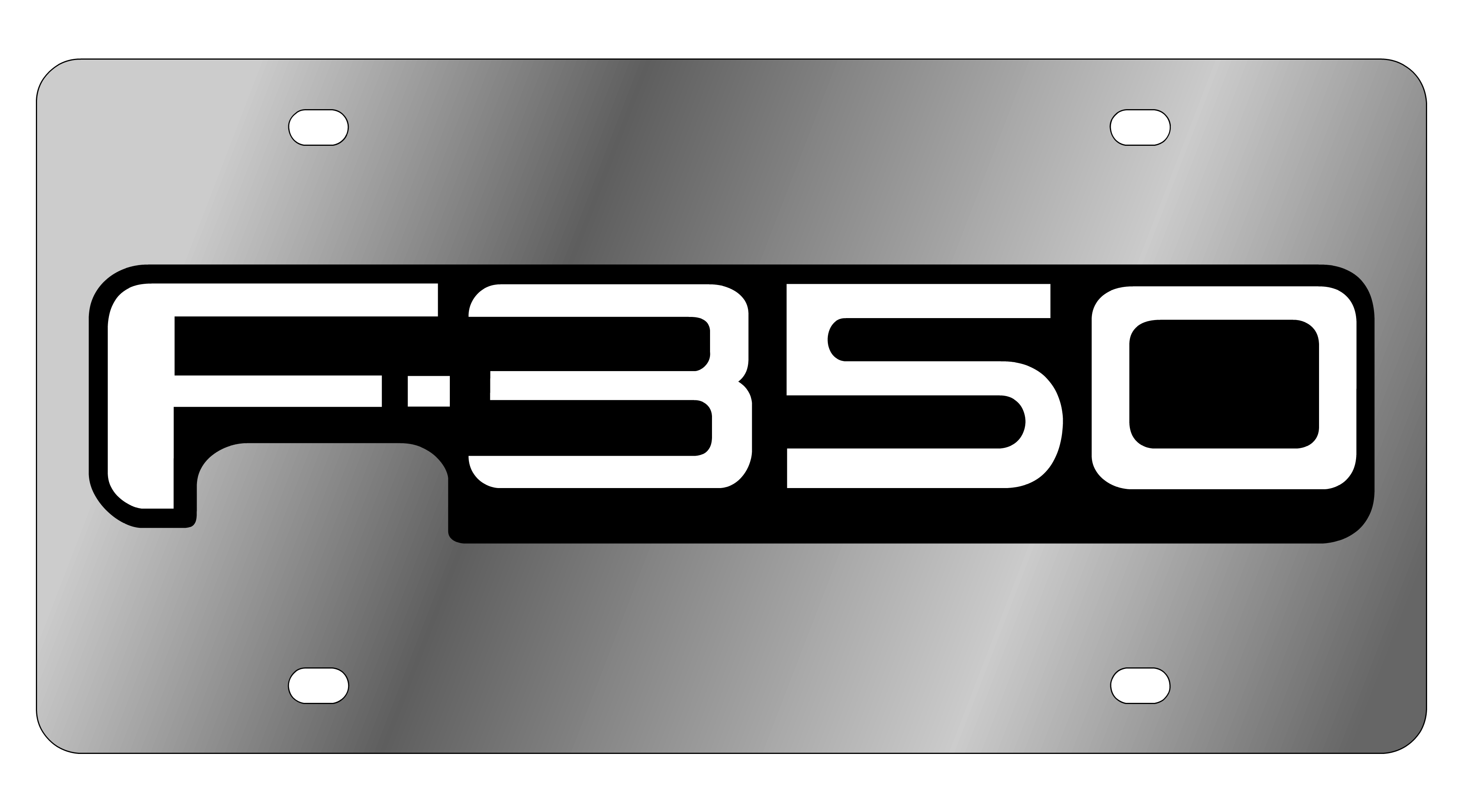 Ford F-350 Stainless Steel License Plate