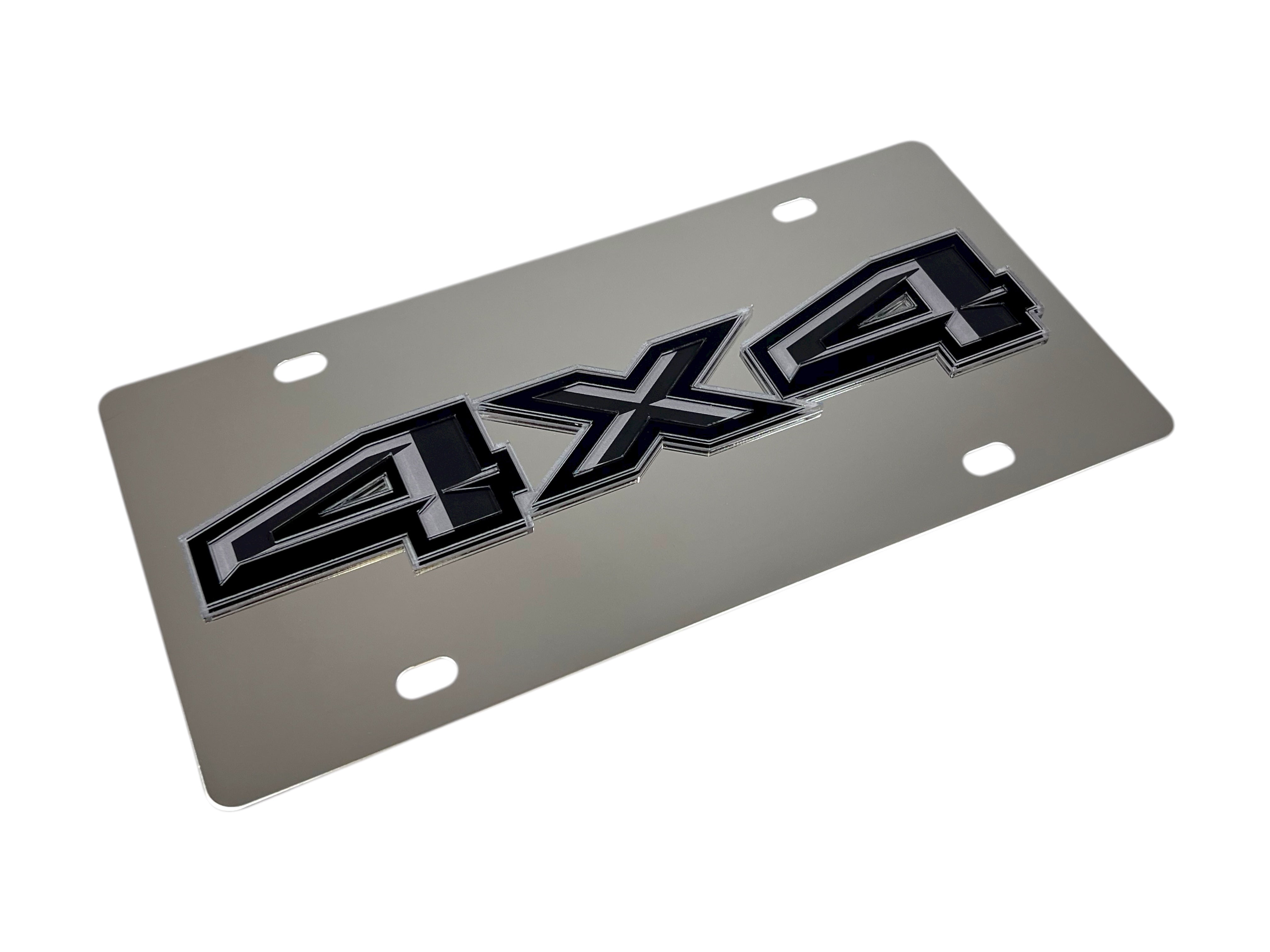 Ford 4X4 Blacked out Stainless Steel License Plate