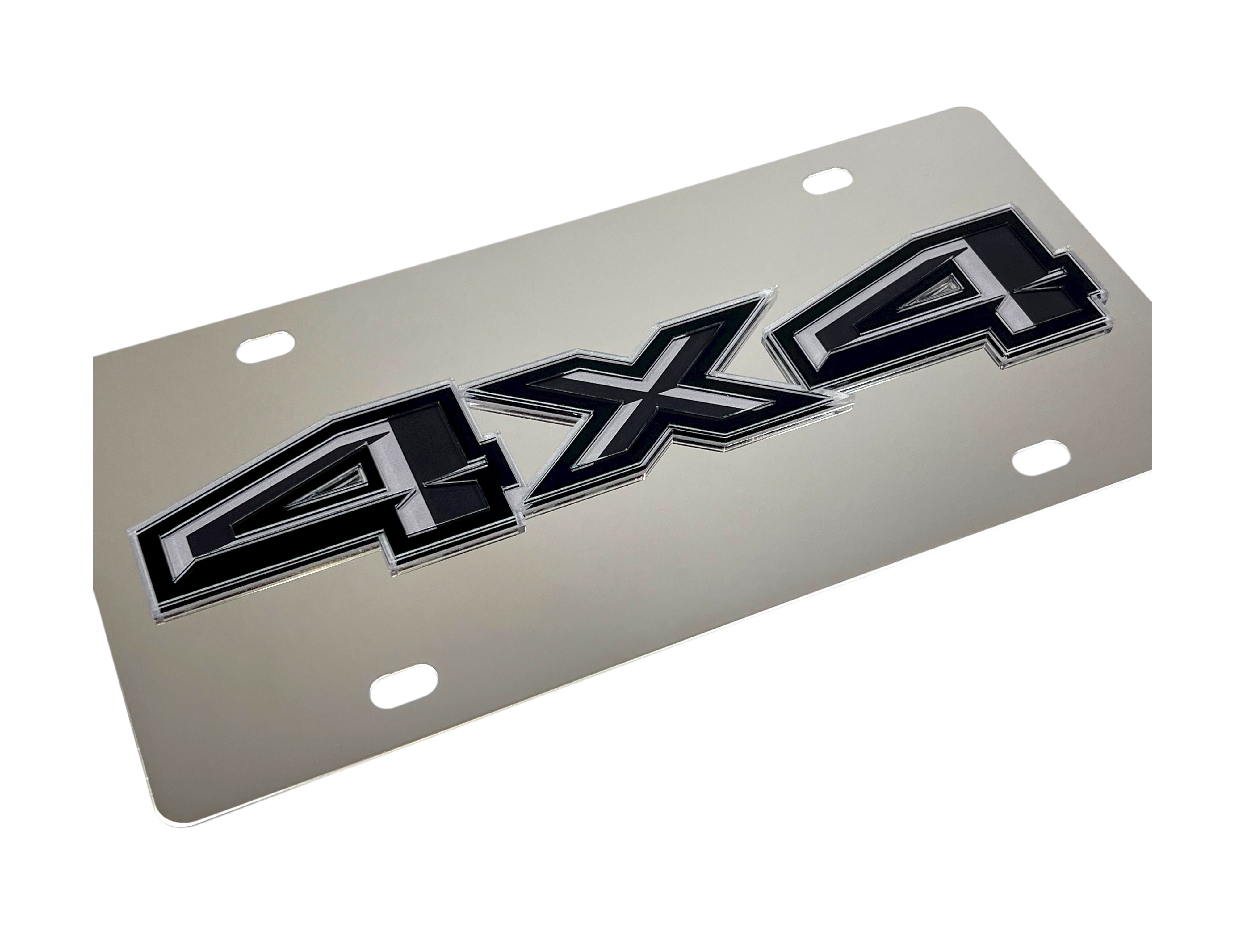 Ford 4X4 Blacked out Stainless Steel License Plate