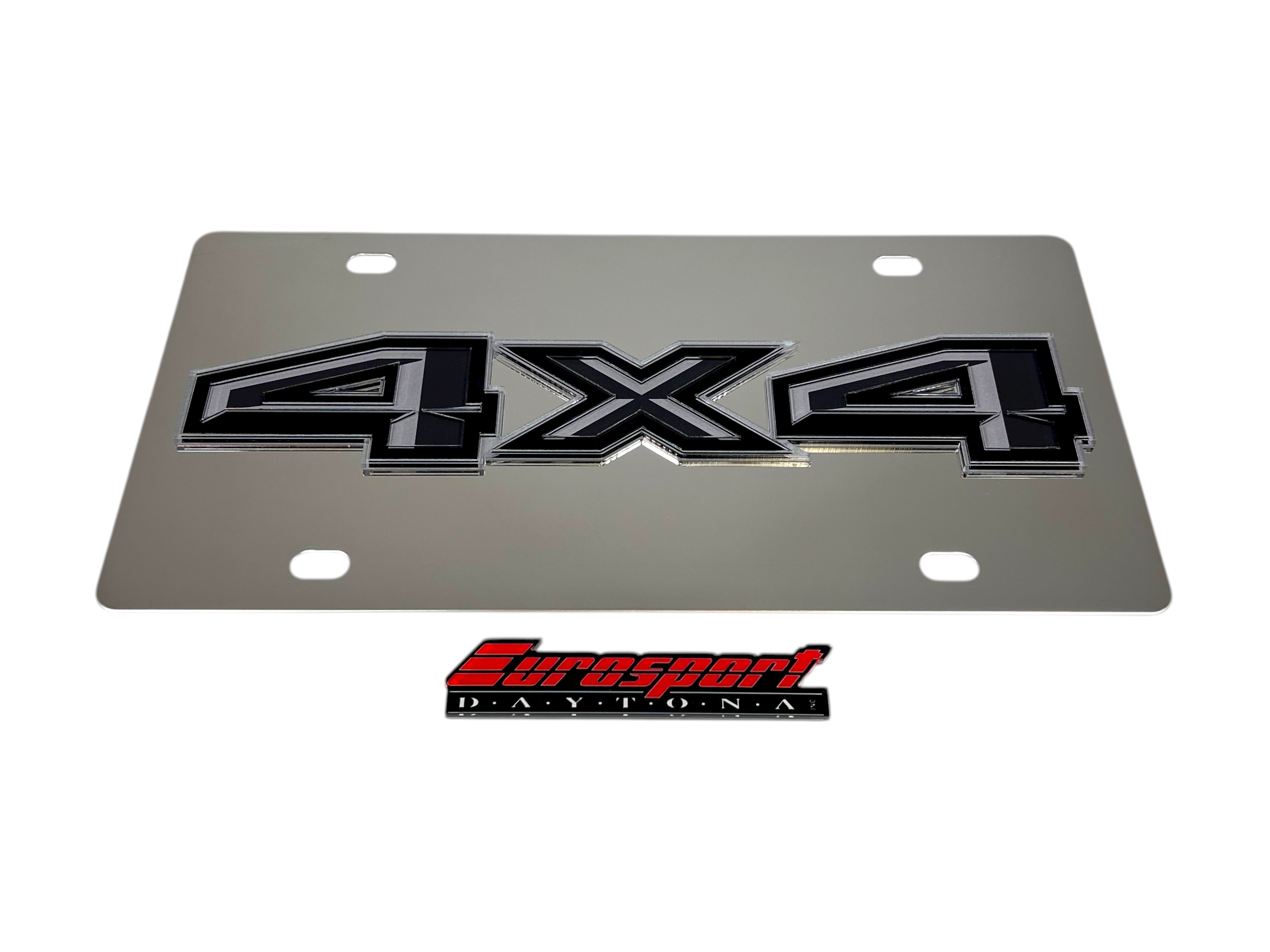 Ford 4X4 Blacked out Stainless Steel License Plate
