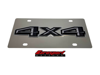 Ford 4X4 Blacked out Stainless Steel License Plate