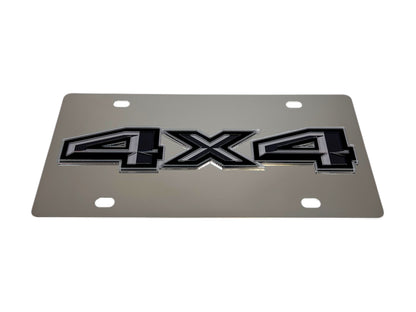Ford 4X4 Blacked out Stainless Steel License Plate