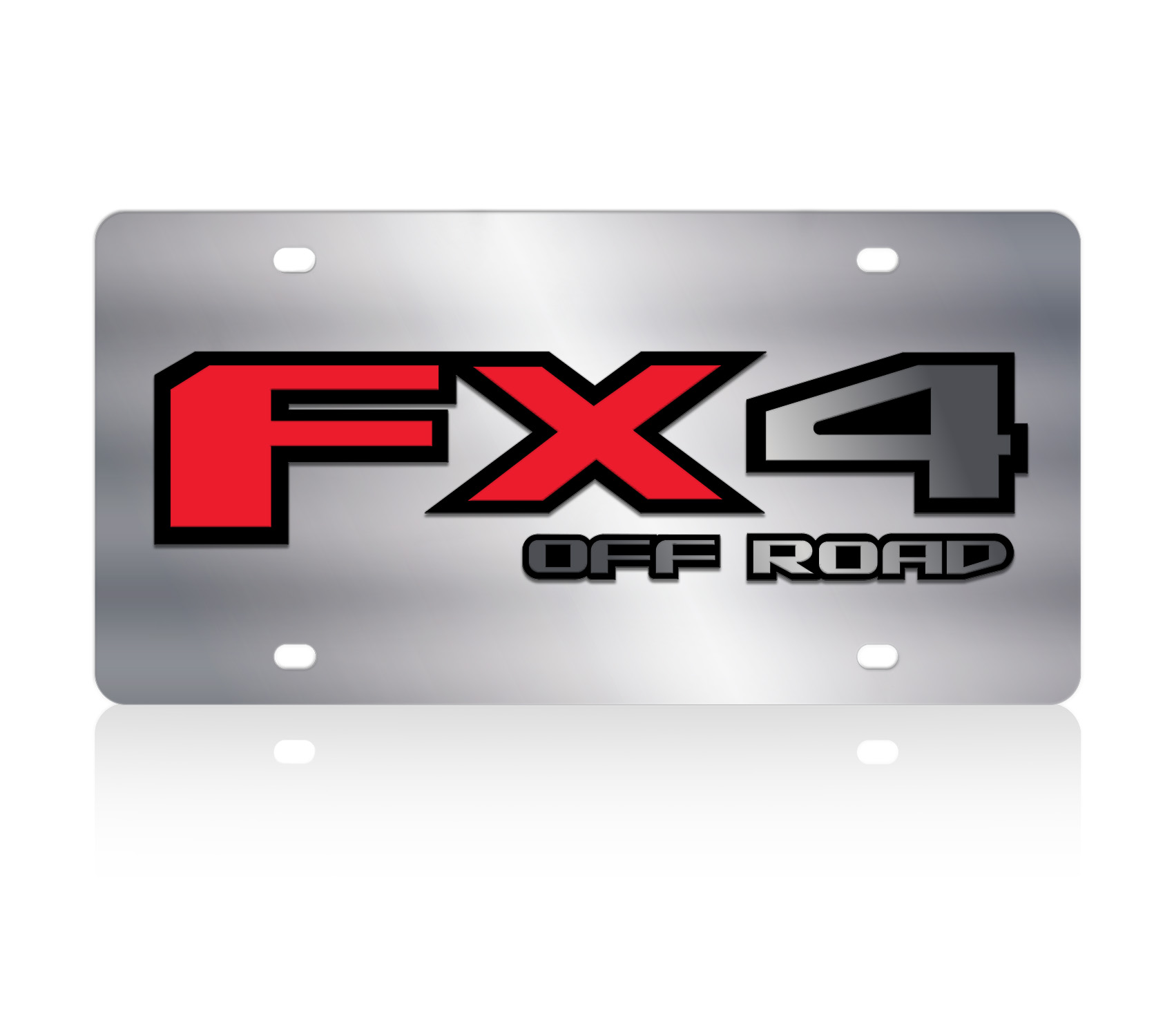 2015 Ford FX4 Off Road Stainless Steel License Plate