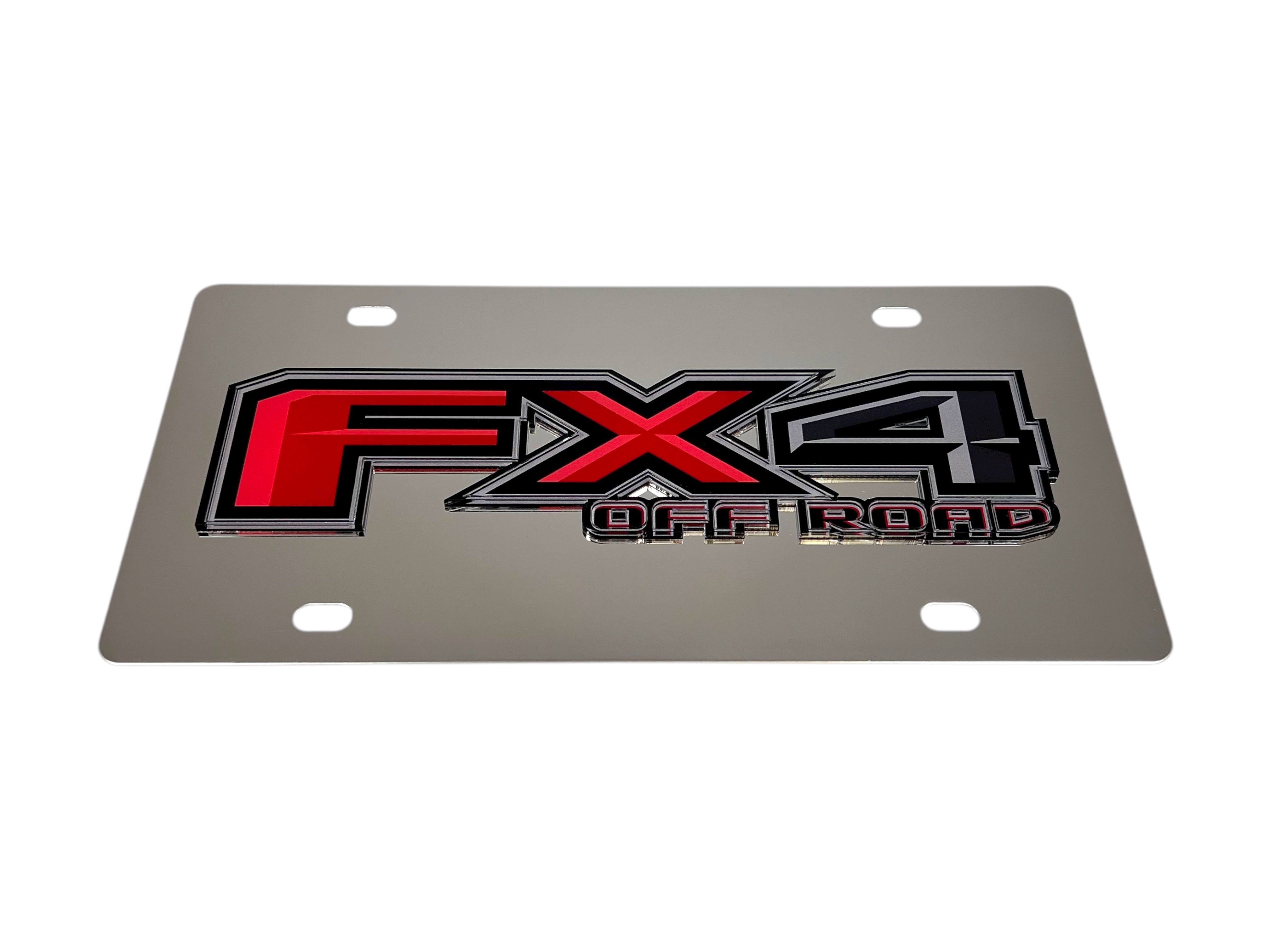 Ford FX4 Stainless Steel License Plate