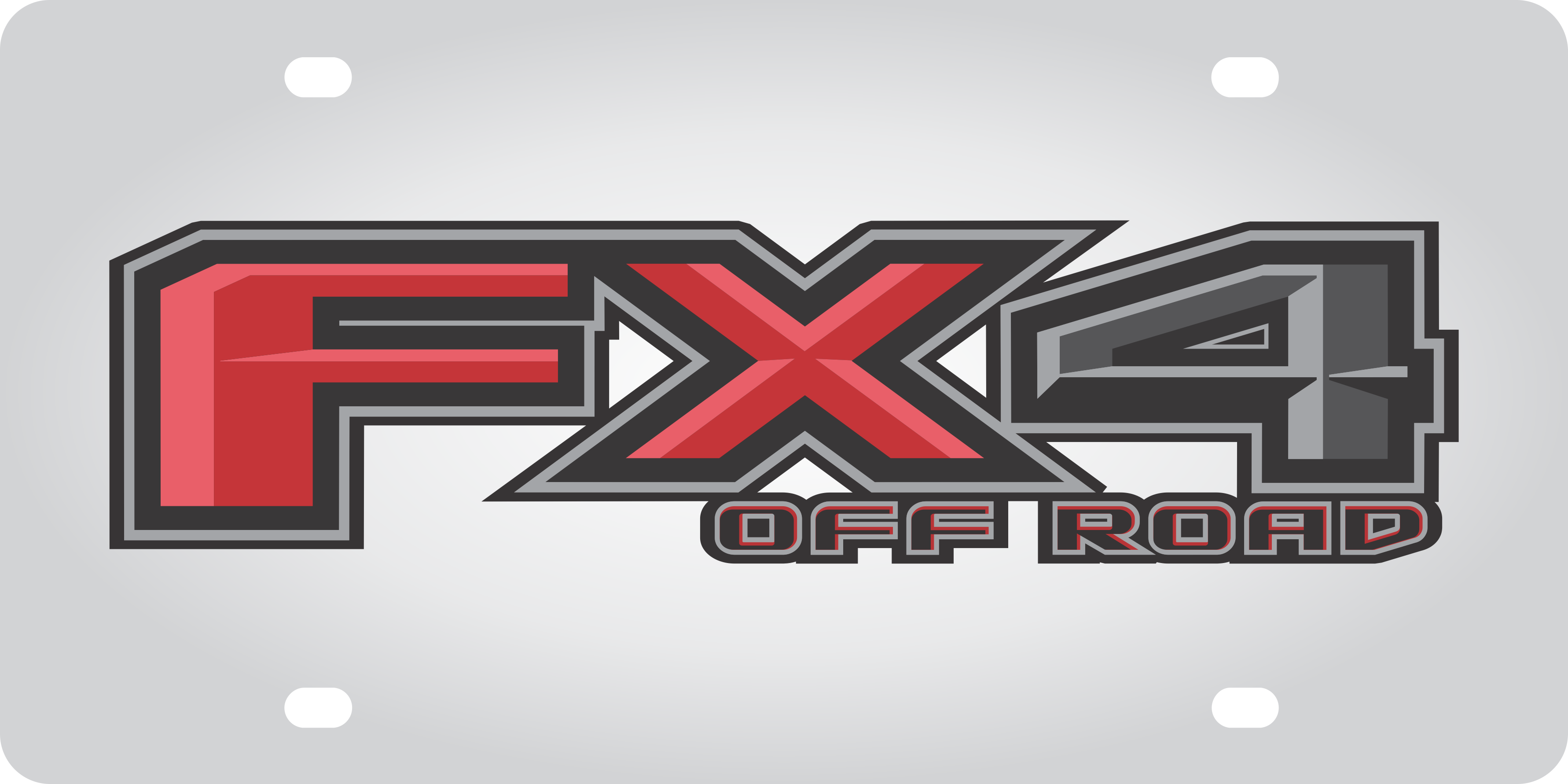 Ford FX4 Stainless Steel License Plate