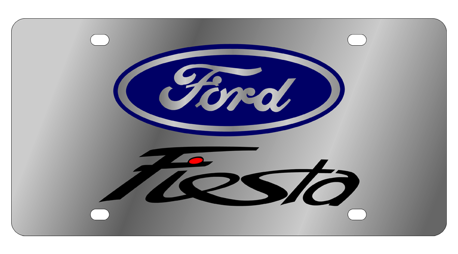 2010 Ford Fiesta Stainless Steel License Plate