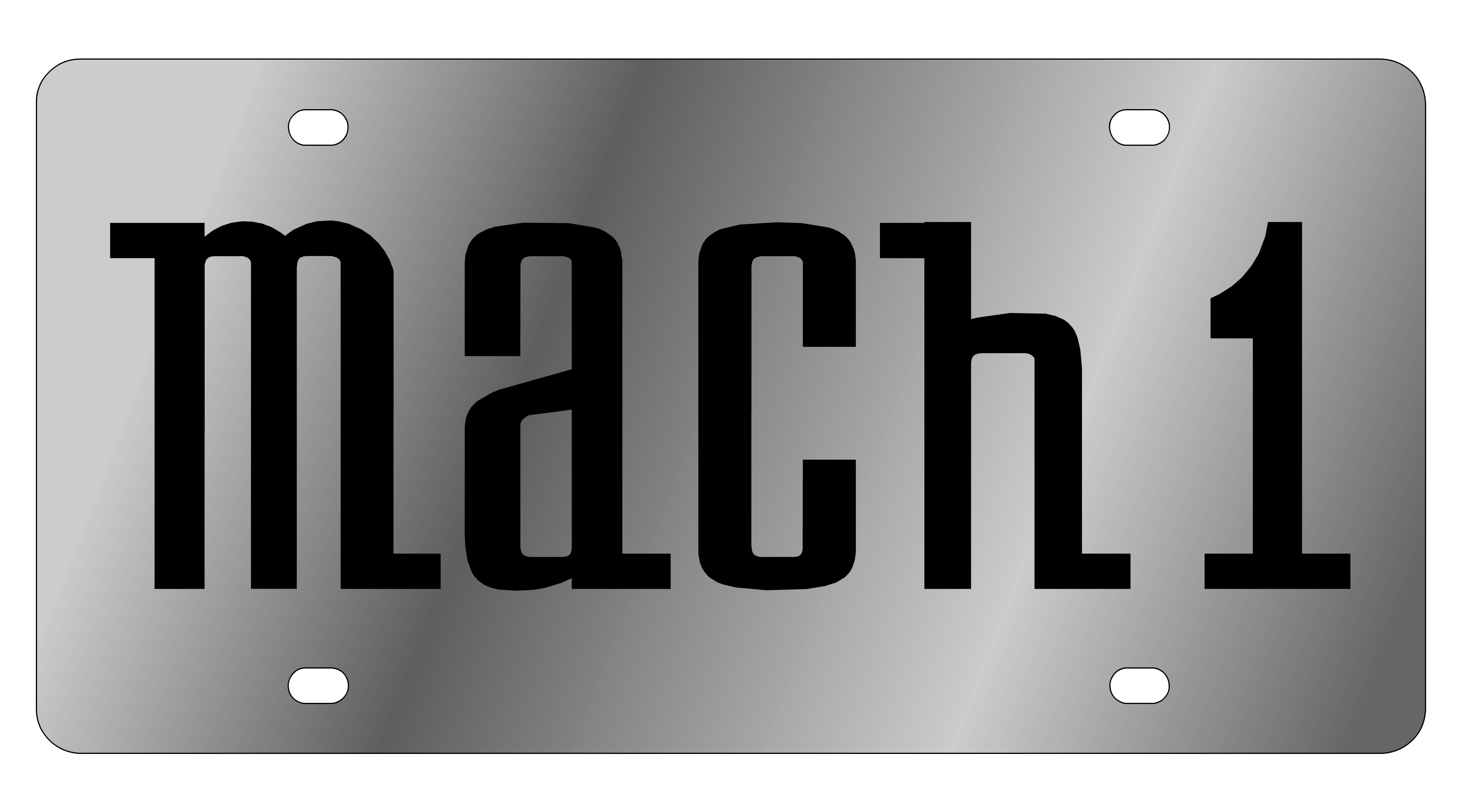 Ford Mach 1 Stainless Steel License Plate