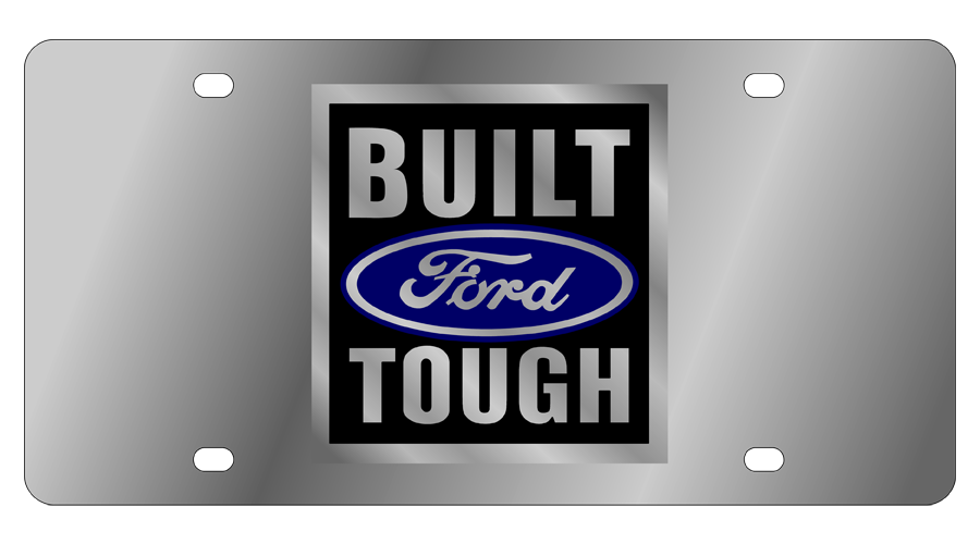 a metal sign that says built ford tough