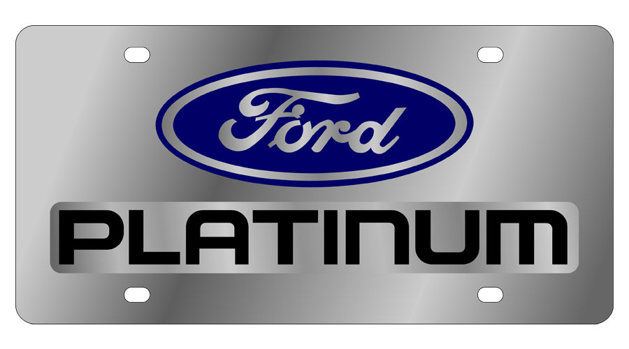 Ford Platinum Stainless Steel License Plate