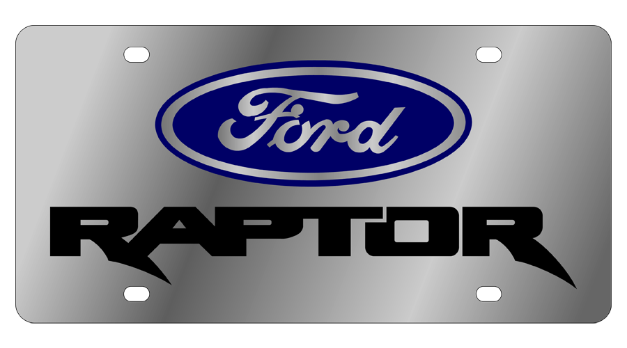 Ford Raptor Stainless Steel License Plate