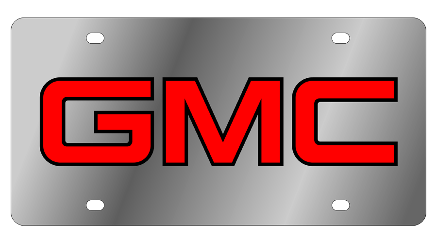 a metal plate with the word gmc on it