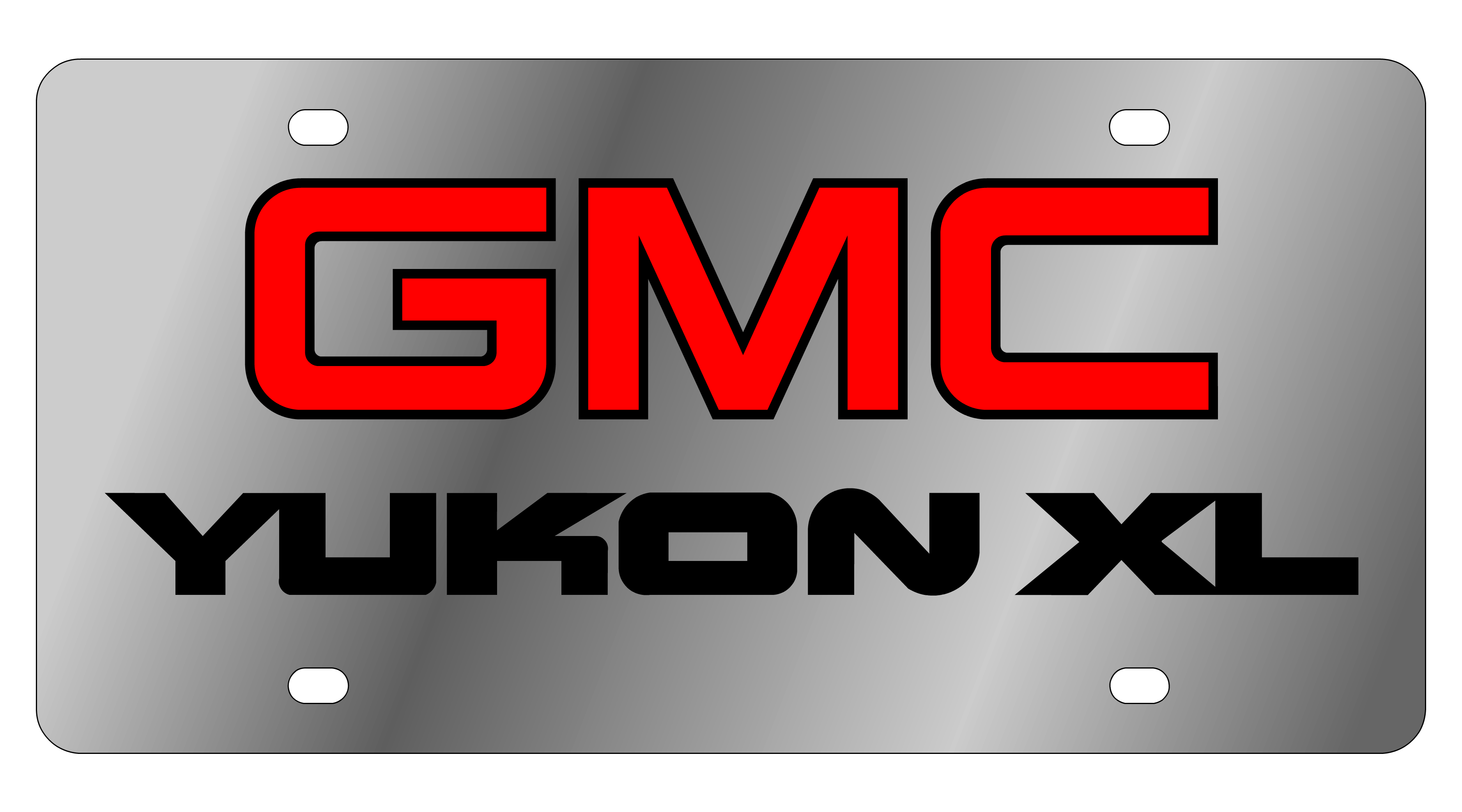 GMC Yukon XL Stainless Steel License Plate