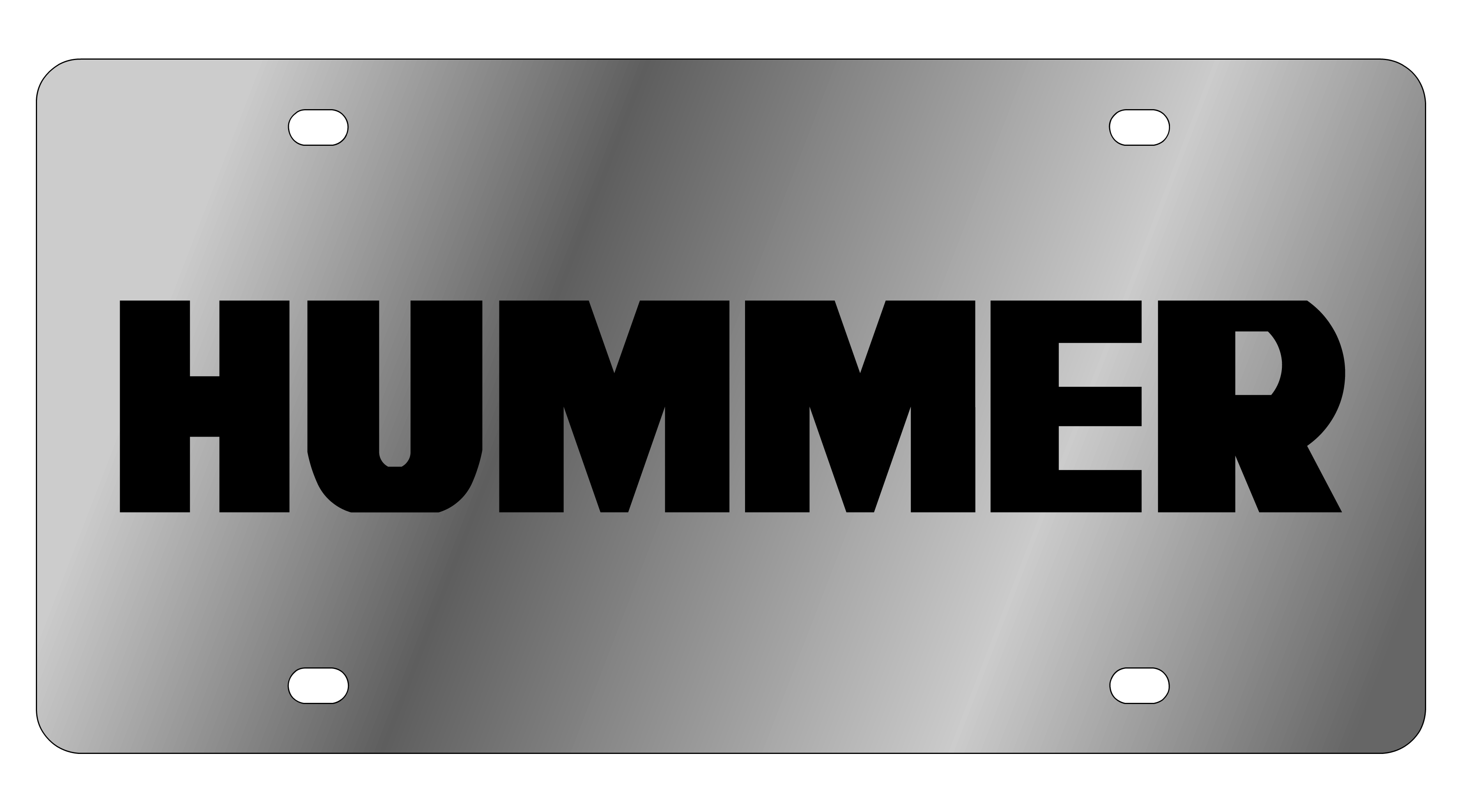 Hummer Stainless Steel License Plate