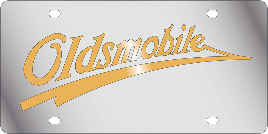 Oldsmobile Script Stainless Steel License Plate