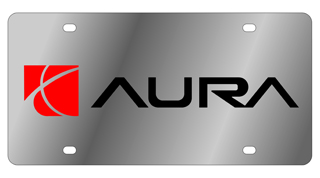 Saturn Aura Stainless Steel License Plate