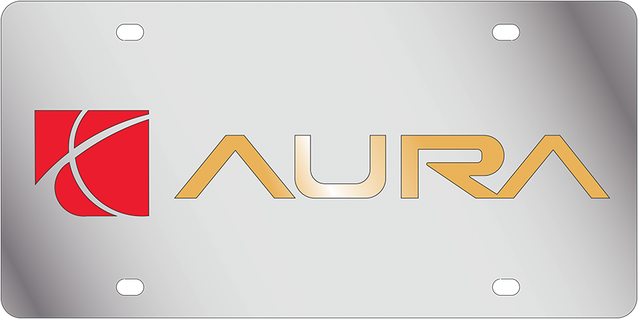 Saturn Aura Stainless Steel License Plate